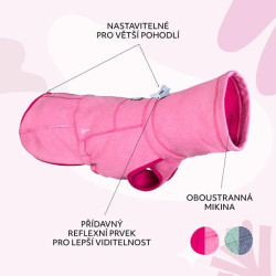 Obleček Hurtta Razzle-Dazzle Midlayer červený 35