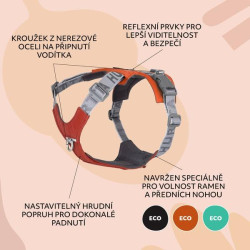 Postroj Hurtta Rover skořicový 75-95