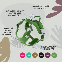 Postroj Hurtta Weekend Warrior II ECO petrželový 55-70