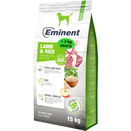 Eminent Dog Lamb Rice 15 + 2 kg zdarma