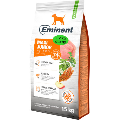 Eminent Dog Maxi Junior 15 + 2 kg zdarma