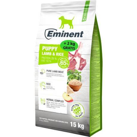 Eminent Dog Puppy Lamb&Rice 15 + 2 kg zdarma