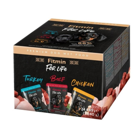 Fitmin Dog For Life pouch multipack 24x85g