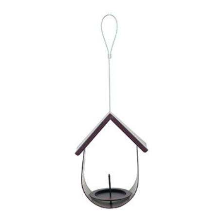 Krmítko venk. BUDKA na loj.koule kov fialová Zolux