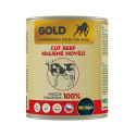 IRONpet Gold Dog Hovězí krájená svalovina, konz. 800g