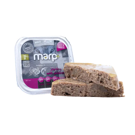 Marp Natural Plus Dog vanička krůtí&losos 150g