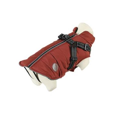 Obleček bunda pro psy S POSTROJEM terakota 25cm Zolux