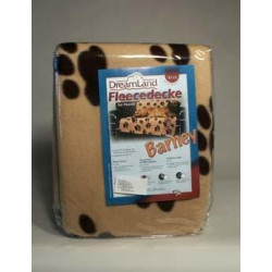 Deka pro psy fleece Barney Hnědá a tlapky 150x100cm TR