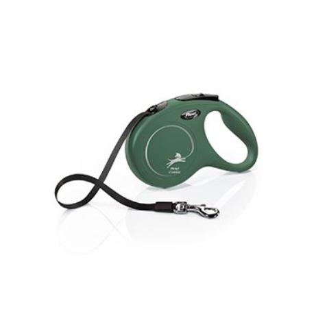 Vodítko FLEXI Classic New M pásek 5m/25kg olivová