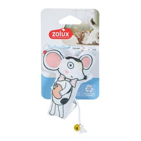 Hračka kočka CHATOUILLE Myška s jahodou Zolux