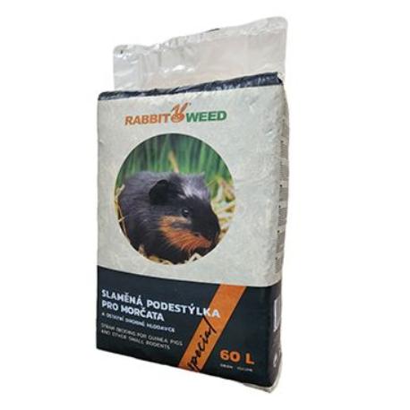 Podestýlka slaměná pro morčata SPECIÁL RabbitWeed 60l