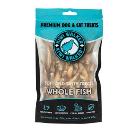 Pochoutka vzduchem sušené celé rybky 100g Kiwi