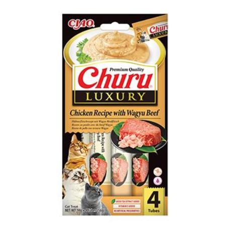 Churu Cat Luxury Chicken Recipe with Wagyu Beef 4x14g