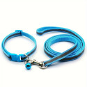 Sada obojek s vodítkem pro štěně sv.modrá reflex
