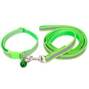Sada obojek s vodítkem pro štěně sv.zelená reflex