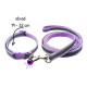 Sada obojek s vodítkem pro štěně fialová reflex