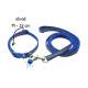 Sada obojek s vodítkem pro štěně tm.modrá reflex
