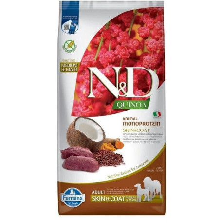 N&D GF Quinoa DOG Skin&Coat Venison & Coconut 7kg