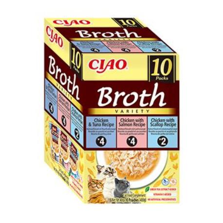 Churu Cat BOX Broth Chic.Tun&Chic.Salm&Chic.Scal10x40g