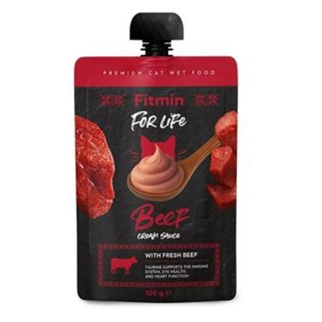 Fitmin For Life cat Cream sauce hovězí kapsa 100g