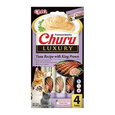 Churu Cat Luxury Tuna Recipe with King Prawn 4x14g