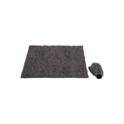 Podložka z mikrovlákna 100x70cm+ rukavice šedá Zolux