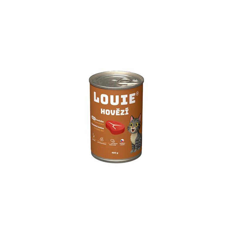 Louie Cat konz. Hovězí s prebiotiky 400g