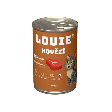 Louie Cat konz. Hovězí s prebiotiky 400g