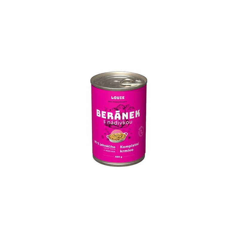 Louie Dog konz. Beránek s nádivkou 400g