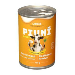 Louie Dog konz. Pivní hovězí s mrkví,piv.kvasnice 400g