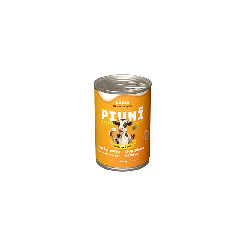 Louie Dog konz. Pivní hovězí s mrkví,piv.kvasnice 400g