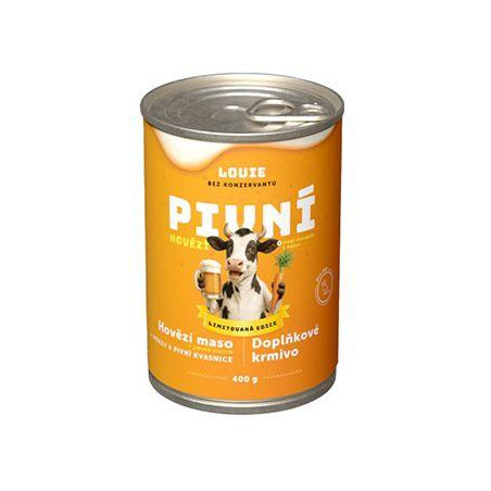 Louie Dog konz. Pivní hovězí s mrkví,piv.kvasnice 400g