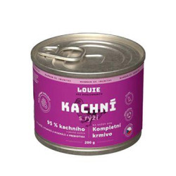 Louie Dog konz. Kachní s rýží a prebiotiky 200g