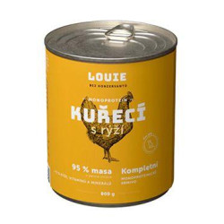 Louie Dog konz. Kuřecí s rýží a prebiotiky 800g