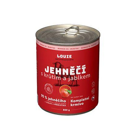 Louie Dog konz. Jehněčí s krůtím,jablk.prebiotiky 800g