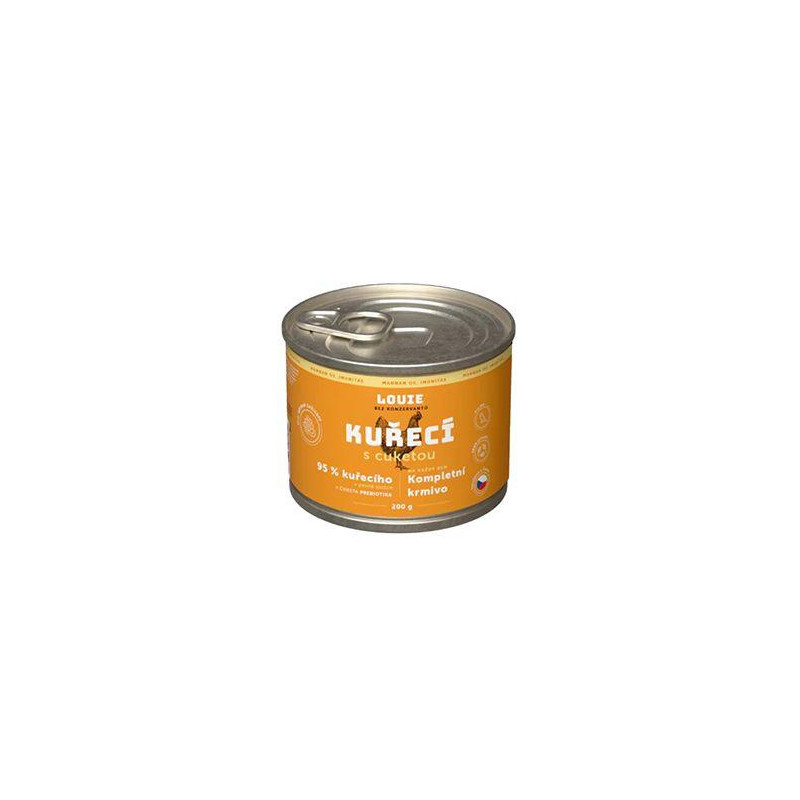 Louie Dog konz. Kuřecí s cuketou a prebiotiky 200g