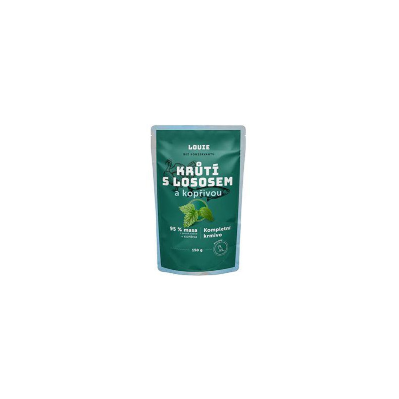 Louie Dog kapsa Krůtí s lososem a kopřivou 150g