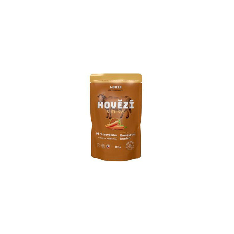 Louie Dog kapsa Hovězí s mrkví 150g