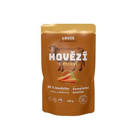 Louie Dog kapsa Hovězí s mrkví 150g