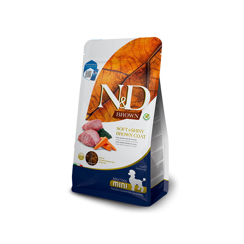 N&D BROWN DOG Adult Mini Lamb& Spirulina&Carrot 2kg