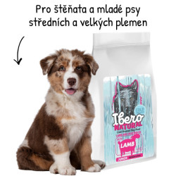 Ibero NATURAL dog Junior M/L COLD PRESSED lamb 12kg
