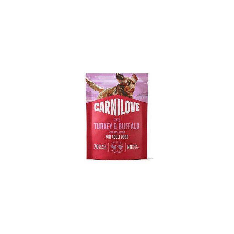 Carnilove Dog Pouch Paté Turkey&Buffalo+Rose 300g