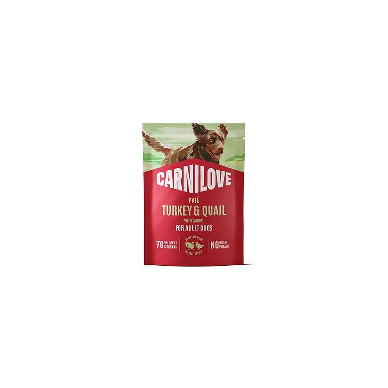 Carnilove Dog Pouch Paté Turkey&Quial+Carrot 300g