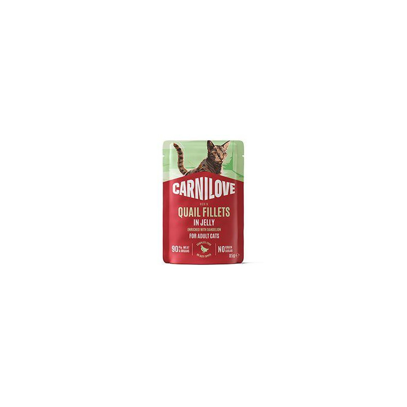 Carnilove Cat Pouch Jelly Quail+Dandelion 85g