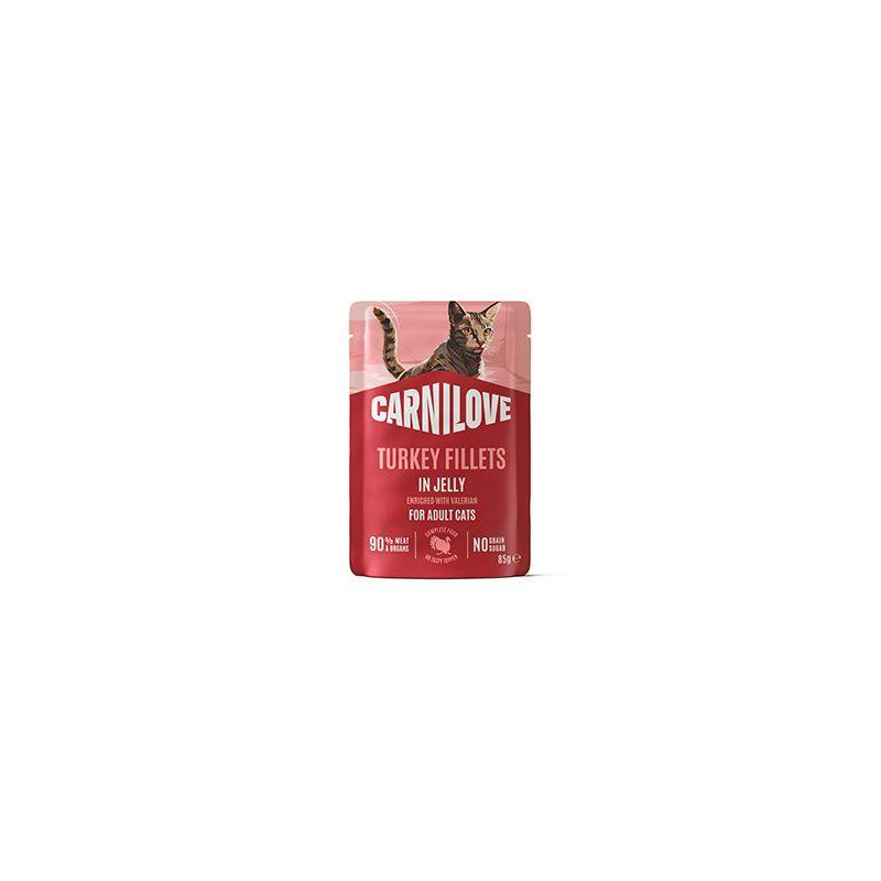 Carnilove Cat Pouch Jelly Turkey+Valerian 85g