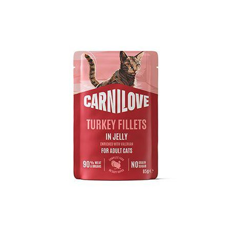 Carnilove Cat Pouch Jelly Turkey+Valerian 85g