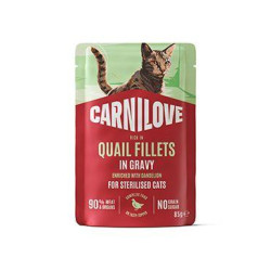 Carnilove Cat Pouch Gravy Quail+Dandelion 85g