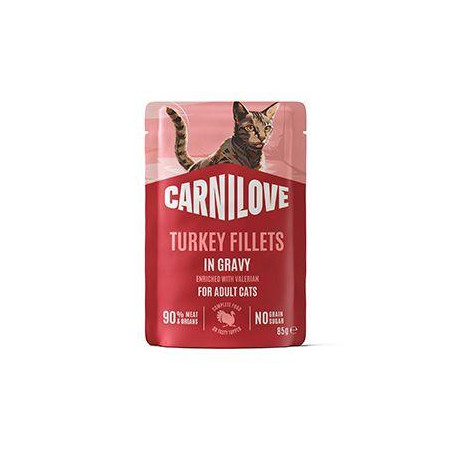 Carnilove Cat Pouch Gravy Turkey+Valerian 85g