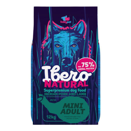 Ibero NATURAL dog Mini Adult Pork&Lamb 12kg
