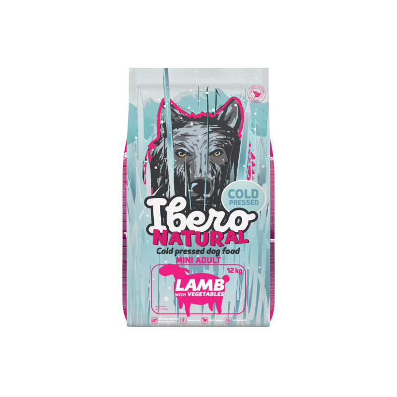Ibero NATURAL dog Adult S COLD PRESSED lamb 12kg